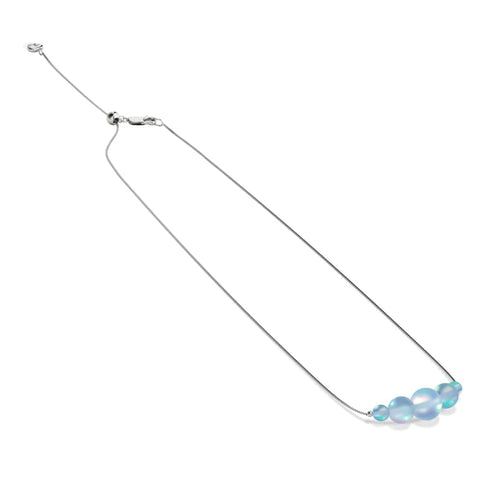 Aquamarin | 925er Sterlingsilber | Meerjungfrau-Halskette mit Unendlichkeitsverschluss